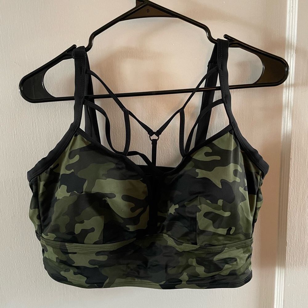 Torrid strappy sports bra camo